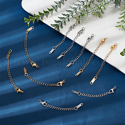 40Pcs 2 Colors 304 Stainless Steel Chain Extender&nbsp;FIND-BBC0001-20