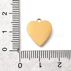 304ステンレススチールハートチャーム  プラスチック製の模造シェル付き  イオンプレーティング（ip）  ゴールドカラー  14.8x13x1.3mm  穴：1.6mm&nbsp;STAS-Q348-07A-G