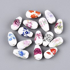 Printed Handmade Porcelain Beads&nbsp;PORC-N014-06A