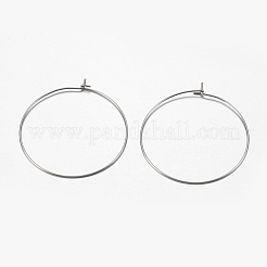 316 Surgical Stainless Steel Hoop Earrings Findings&nbsp;STAS-F149-32P-D