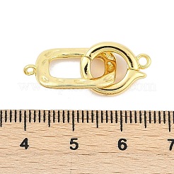 真鍮製折りたたみ式クラスプ  カドミウムフリー＆ニッケルフリー＆鉛フリー  長方形  18KGP本金メッキ  29.5mm&nbsp;KK-M311-05G