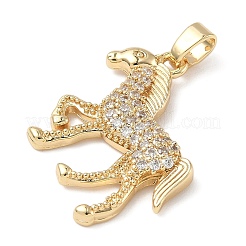 Brass Micro Pave Cubic Zirconia Pendants&nbsp;ZIRC-I356-01G-02
