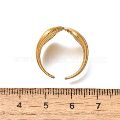 Bowknot 304 Stainless Steel Open Cuff Rings for Women&nbsp;LS-RJEW-G339-05G-02