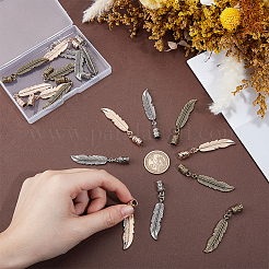 18Pcs 3 Colors Alloy Cord Ends&nbsp;FIND-GF0009-75
