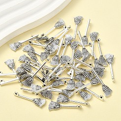 50Pcs Tibetan Style Zinc Alloy Broom Pendants&nbsp;TIBEP-YW0002-15