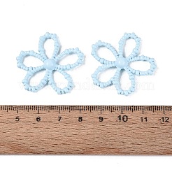 Spray Painted Alloy Flower Multi-Strand Links&nbsp;PALLOY-Q464-01E