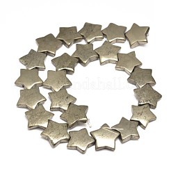 Star Natural Pyrite Beads Strands&nbsp;G-I125-115B