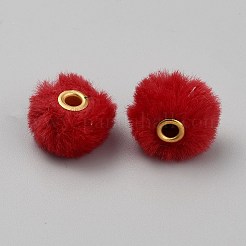 Imitation Mink Fur European Beads&nbsp;FIND-WH0148-423Q