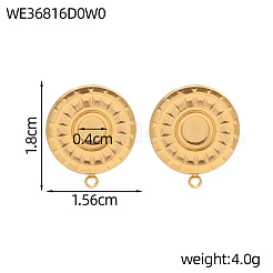 304 Stainless Steel Stud Earring Findings&nbsp;STAS-OY015-78G