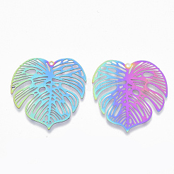 Ion Plating(IP) 201 Stainless Steel Filigree Pendants&nbsp;STAS-R102-21