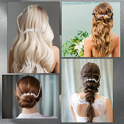 Alloy Rhinestone Hair Combs&nbsp;MRMJ-WH2007-031P