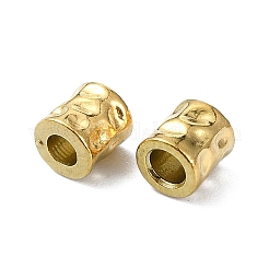 イオンプレーティング（IP）304ステンレスビーズ  コラム  18KGP本金メッキ  4x4mm  穴：1.6mm&nbsp;X-STAS-C089-01A-G