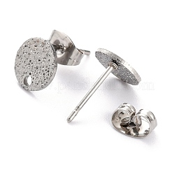 Non-Tarnish 304 Stainless Steel Stud Earring Findings&nbsp;STAS-O144-01A-P