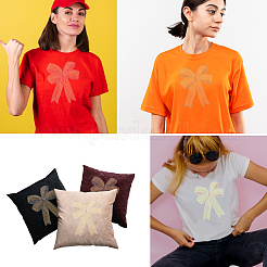 ガラスホットフィックスラインストーン  アップリケの鉄  マスクと衣装のアクセサリー  洋服用  バッグ  パンツ  蝶結び  297x210mm&nbsp;DIY-WH0303-117