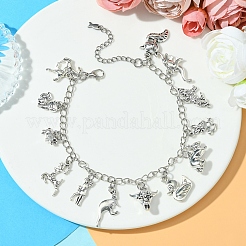 Tibetan Style Alloy Animal Charm Bracelets&nbsp;BJEW-FS00012