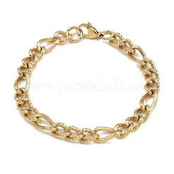 304 Stainless Steel Figaro Chain Bracelets for Women Men&nbsp;BJEW-Z143-20G