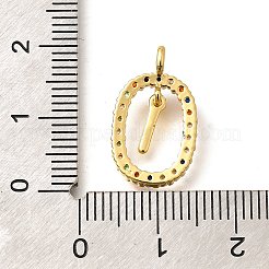 Brass Micro Pave Cubic Zirconia Pendants&nbsp;ZIRC-P123-01G-I02