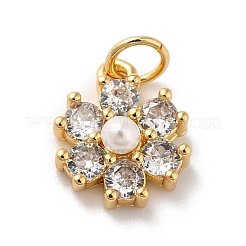 Rack Plating Brass Micro Pave Cubic Zirconia Charms&nbsp;KK-A160-22G