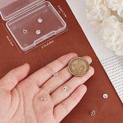 スターリングシルバーのイヤリングナット8個925個  銀  6x4.5mm  穴：0.7~1mm&nbsp;STER-BBC0007-46