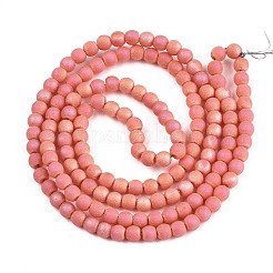 Frosted Electroplate Glass Beads Strands&nbsp;EGLA-S195-01C-06