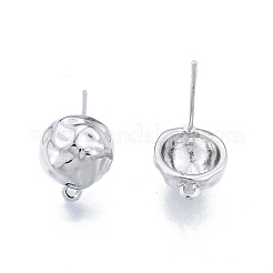 Brass Stud Earring Findings&nbsp;KK-G432-27P
