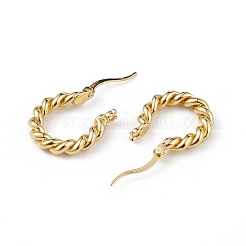 Brass Twist Hoop Earrings for Women&nbsp;EJEW-L234-088G