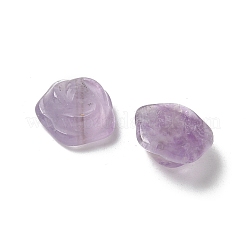 天然アメジストの彫刻カボション  花  9.5~10x9.5~10x4~4.5mm&nbsp;G-C185-01A-02