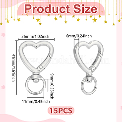 15Pcs Alloy Swivel Clasps&nbsp;FIND-UN0007-75P