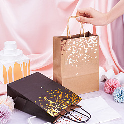 12Pcs 3 Colors Gold Stamping Paper Gift Bags&nbsp;CARB-TA0001-02