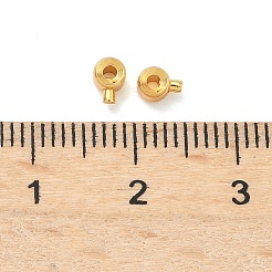 真鍮製つぶし玉カシメ玉  コラム  長持ちメッキ  鉛フリー＆カドミウムフリー  ラックめっき  24KGP本金メッキ  4.3x3.2x2.5mm  穴：0.9mm.&nbsp;KK-H532-28G