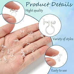 20Pcs 2 Styles Plastic Clip-on Earring Converters Findings&nbsp;KY-FS0001-27