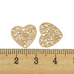Brass Etched Metal Embellishments Charms&nbsp;KKC-D001-27KCG