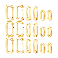 12Pcs 3 Styles Brass Spring Gate Rings&nbsp;KK-PH0013-95