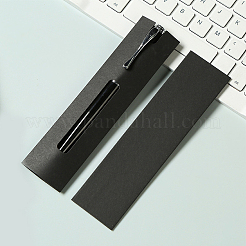 紙製ペンケース  ペン収納バッグ  長方形  ブラック  155x40x1mm&nbsp;AJEW-CP0012-24A