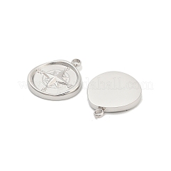 304ステンレスペンダント  コンパス  ステンレス鋼色  17.5x15x2.5mm  穴：1.8mm&nbsp;X-STAS-D384-12P