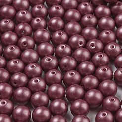 ベーキングペイント ガラスシードビーズ 3/0個  ラウンド  ブラウン  6mm  穴：0.9mm  約1500個/ポンド&nbsp;SEED-A034-02E