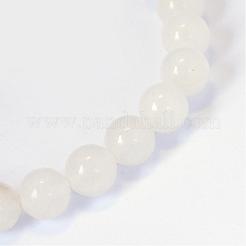 天然石ホワイトジェイドラウンドビーズ連売り  10~10.5mm  穴：1.2mm  約36個/連  14.96インチ（38cm）&nbsp;G-E334-10mm-13