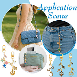 DIY Alloy Pendants & Brass Paperclip Chains Keychain & Bag Strap Making Kits&nbsp;DIY-PH0032-26