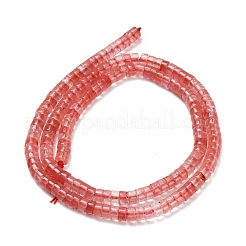 チェリークォーツガラスビーズ連売り  ディスク  ヒシビーズ  4x2~2.5mm  穴：0.7mm  約158~160個/連  14.96''~15.16''（38~38.5センチメートル）&nbsp;G-Z110-A28-2x4mm