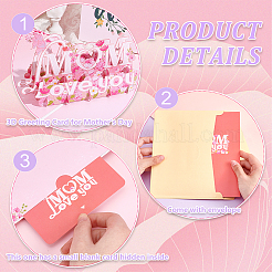 2 Sets 2 Styles Mother's Day 3D Pop Up Paper Greeting Card for Birthday Day&nbsp;AJEW-GA0006-97