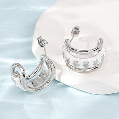 Rack Plating Brass Enamel Stud Earrings&nbsp;KK-CBAB1AF-38A-P