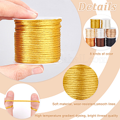 8 Rolls 8 Colors Nylon Rattail Satin Cord&nbsp;NWIR-PH0002-03