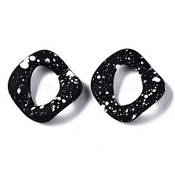 Spray Painted CCB Plastic Linking Rings&nbsp;CCB-Q091-019B