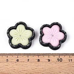 桜色の不透明樹脂カボション  ミックスカラー  26~27x26~27x5.5~6mm&nbsp;CRES-T025-29M
