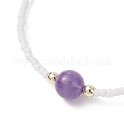 Round Mixed Stone Bead Bracelets&nbsp;BJEW-JB12955