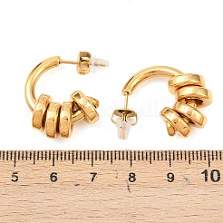 304 Stainless Steel C-Shaped Stud Earrings&nbsp;EJEW-K268-78G