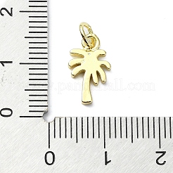 真鍮チャーム  カドミウムフリー＆ニッケルフリー＆鉛フリー  18KGP本金メッキ  ツリー  13.5x7.5x1.5mm  穴：3mm&nbsp;KK-H475-35G-03