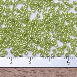MIYUKIラウンドロカイユビーズ  日本製シードビーズ  11/0  （rr439)不透明なシャルトルーズの光沢  2x1.3mm  穴：0.8mm  約999個/9g&nbsp;LS-X-SEED-G007-RR0439