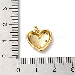 Rack Plating Brass Micro Pave Clear Cubic Zirconia Charms&nbsp;KK-G488-12G