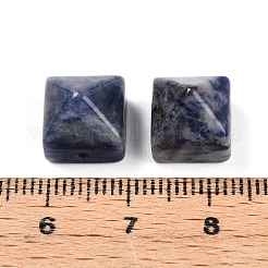天然なソーダライトビーズ  ピラミッド  9~10.5x10~10.5x10~10.5mm  穴：1.2~1.4mm&nbsp;G-N345-02A-03